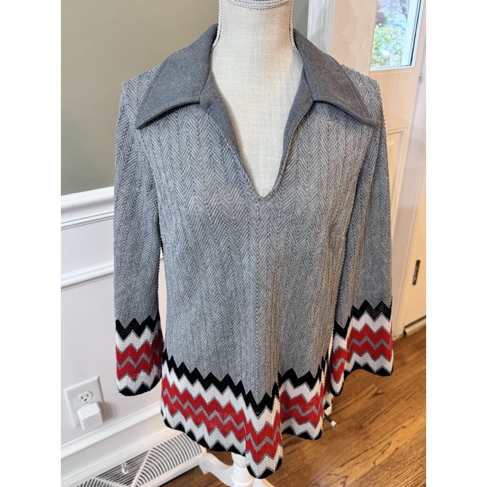 Johns Girl True VINTAGE‎ 1970's knit polyester shirt  Inc retro